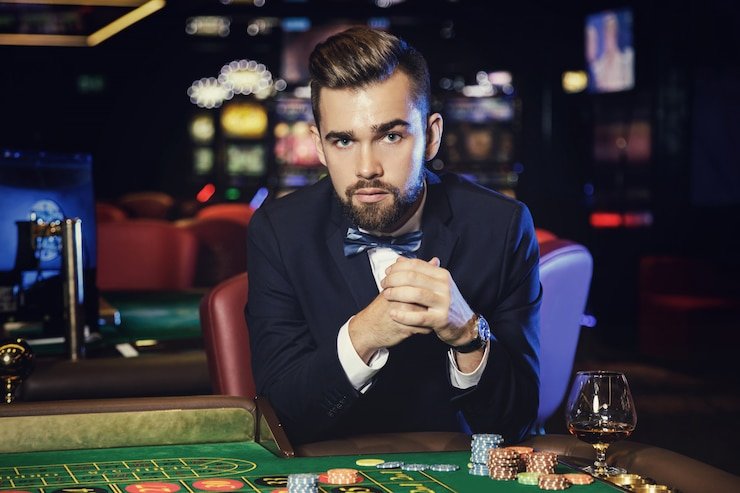 Meja American Roulette langsung di studio wintoto dengan roda berwarna dan dealer profesional